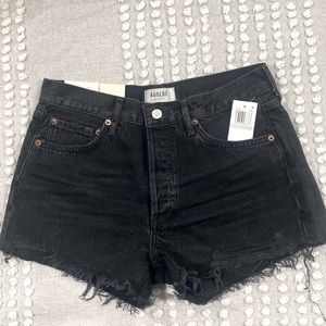 Agolde Parker Vintage Cut Off Shorts in Black NWT